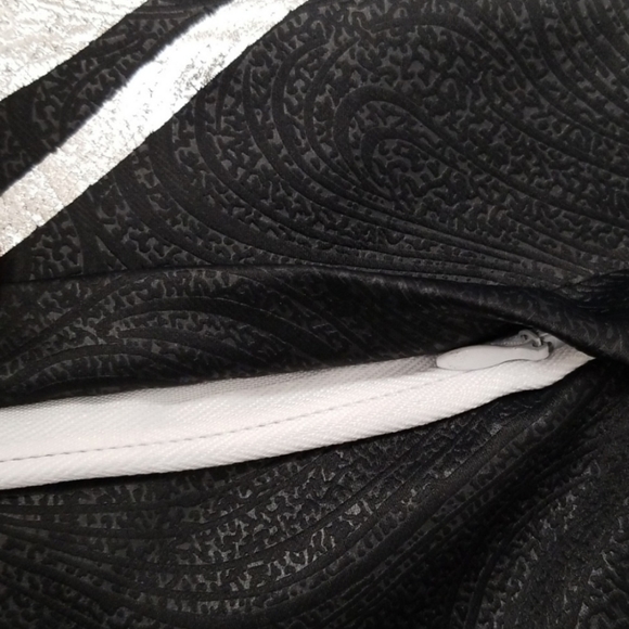 New! Two Black And Silver Decorative Throw Pillow Cases - Picture 2 of 6